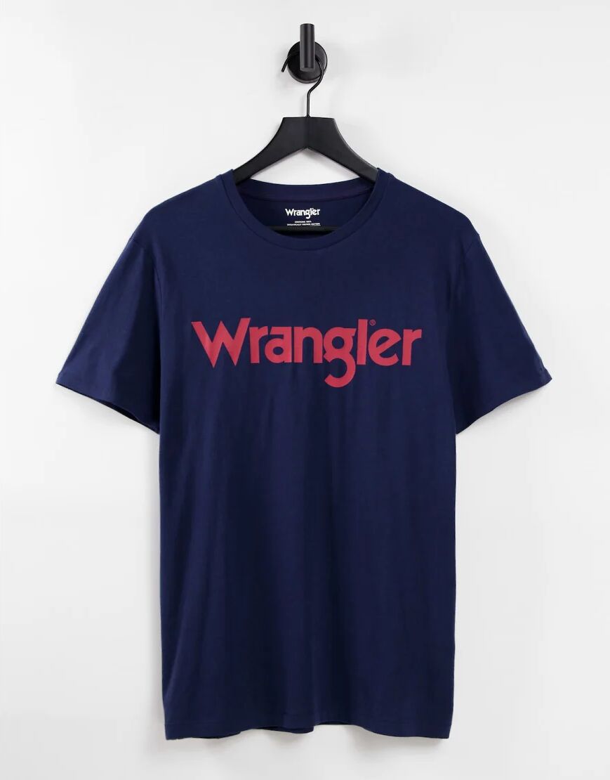 Wrangler logo t-shirt-Navy  Navy