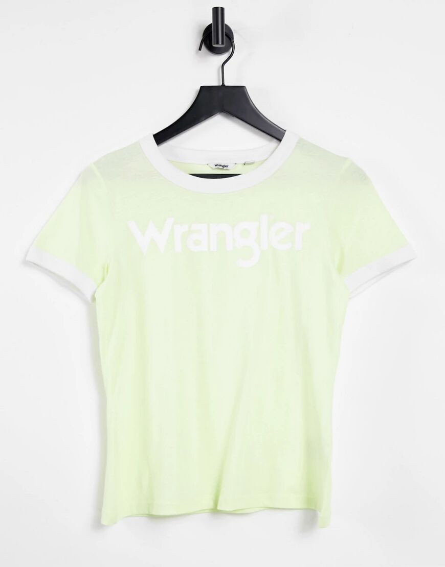 Wrangler short sleeve ringer t-shirt in yellow  Yellow