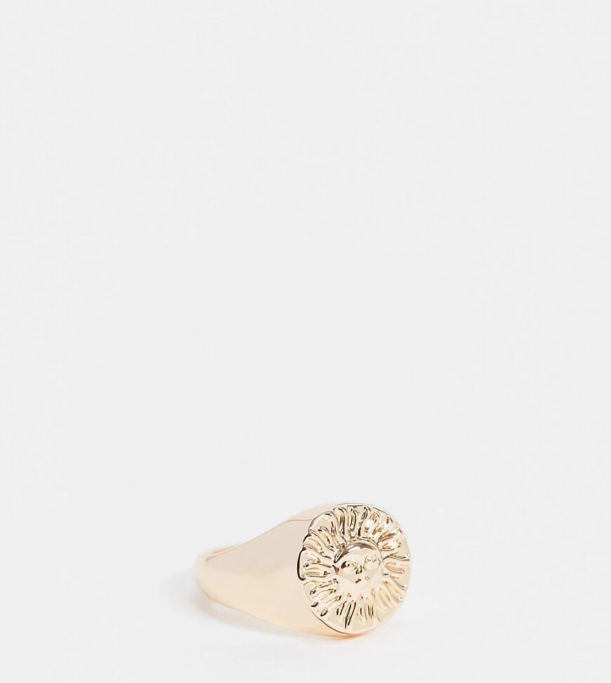 ASOS Curve ASOS DESIGN Curve ring with sun in gold tone  Gold