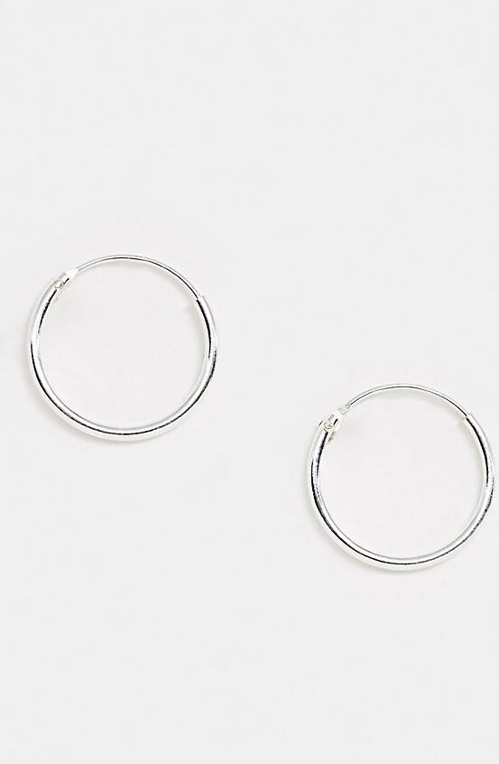 Kingsley Ryan Exclusive 12mm hoop earrings set in sterling silver  Silver