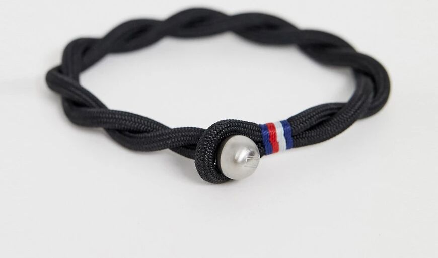 Tommy Hilfiger woven bracelet in black  Black