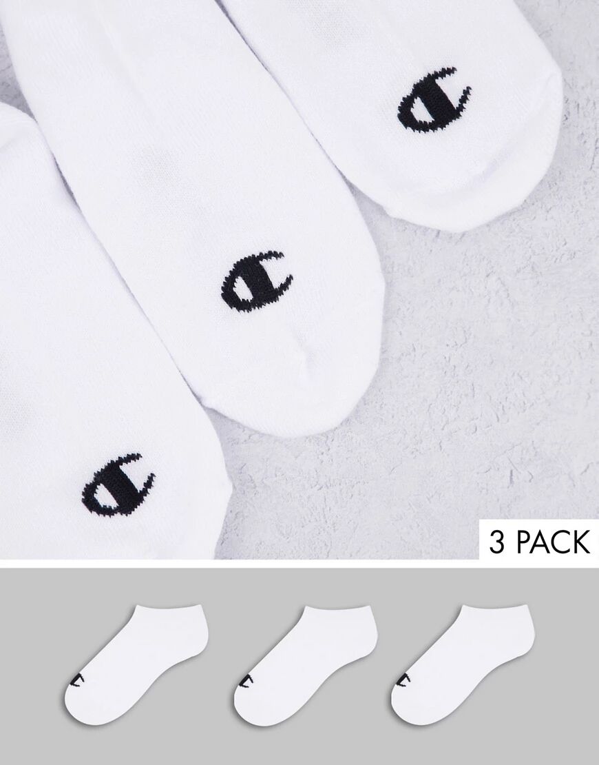Champion 3 pack socks in white  White