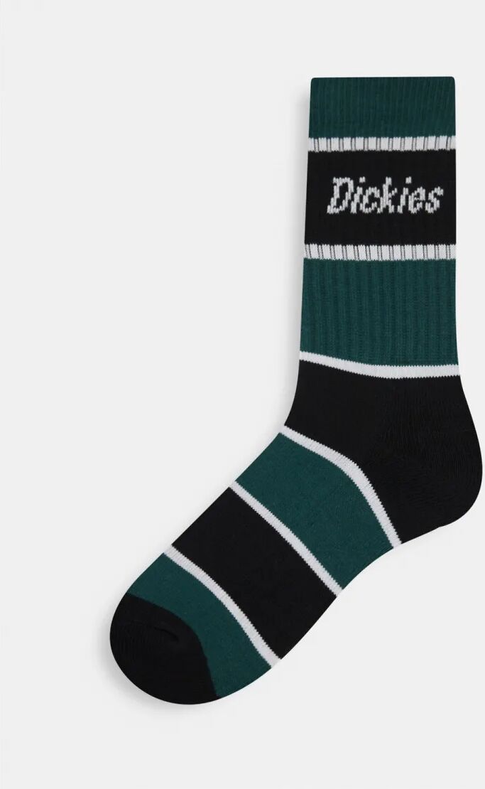 Dickies Oakhaven stripe socks in pine green/black  Green