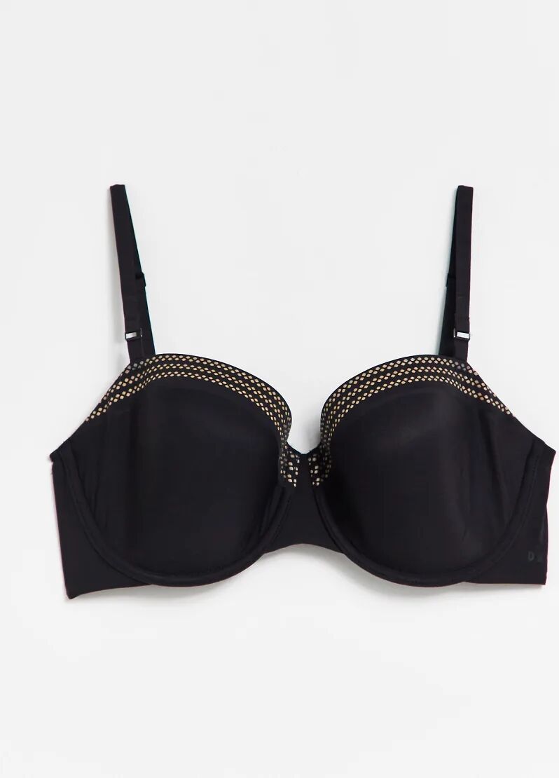 DKNY high line balconette bra in black and glow  Black