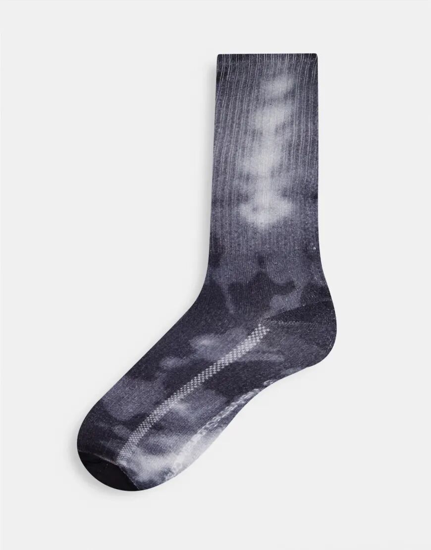 WESC varion bt tie dye socks-Black  Black