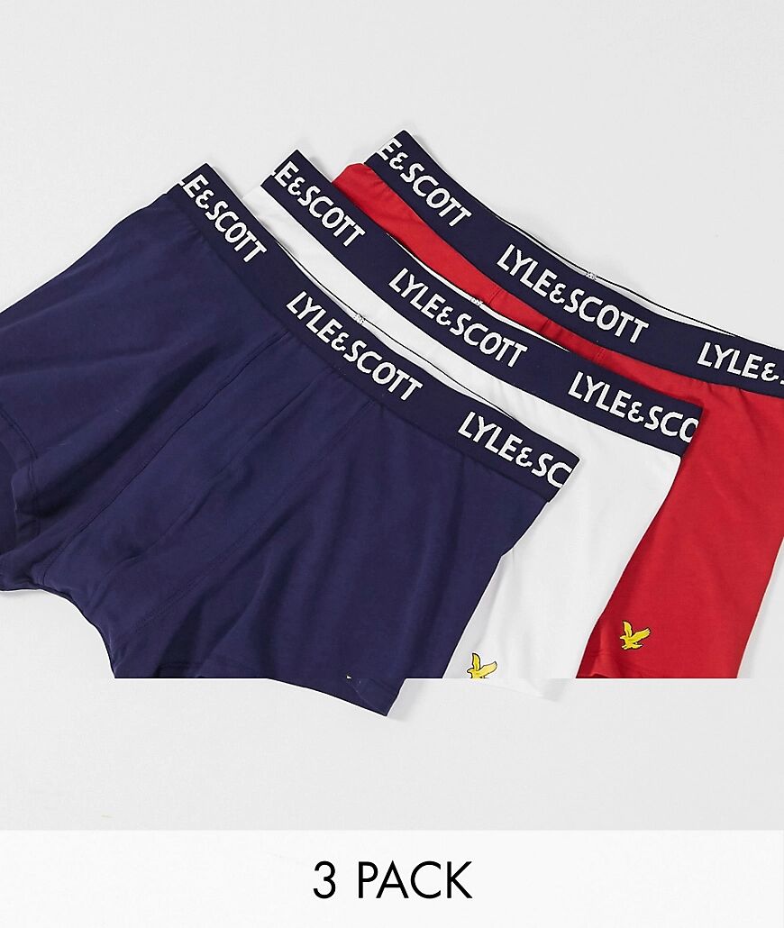 Lyle & Scott Bodywear 3 pack trunks in multi  Multi