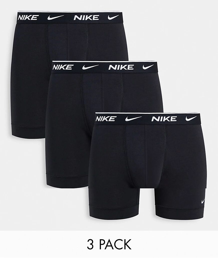 Nike 3 pack of trunks in black  Black