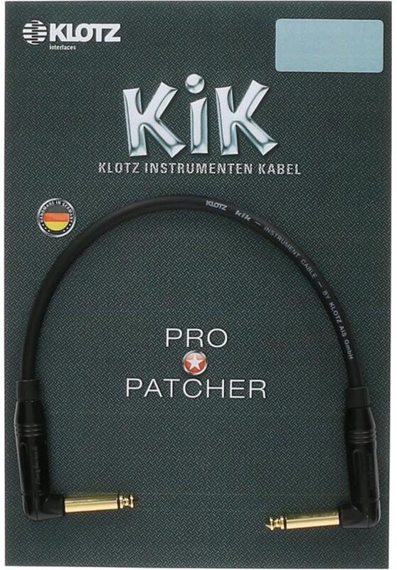 Klotz Kikpa020rr Ubalansert Basic Pedal Patch Med Vinkel Jack 20cm