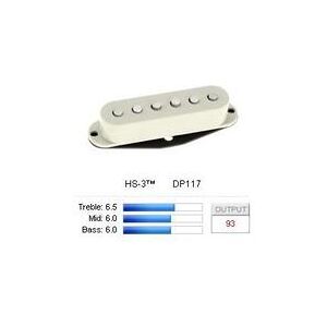 Dimarzio Dp117w Pickup Strat Hs-3 White