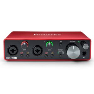 Focusrite Scarlett 2i2 Gen. 3 Usb-Lydkort, 2 Inn/2 Ut