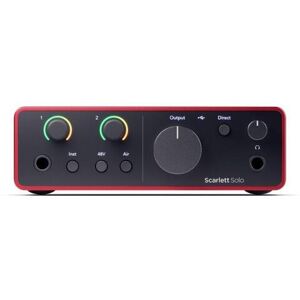 Focusrite Scarlett Solo Gen4 Usb-Lydkort, 2inn/2ut