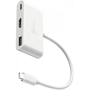 J5create Usb-C Til Hdmi 4k Og Usb Type-A Med 90 W Strømforsyning - Hvit