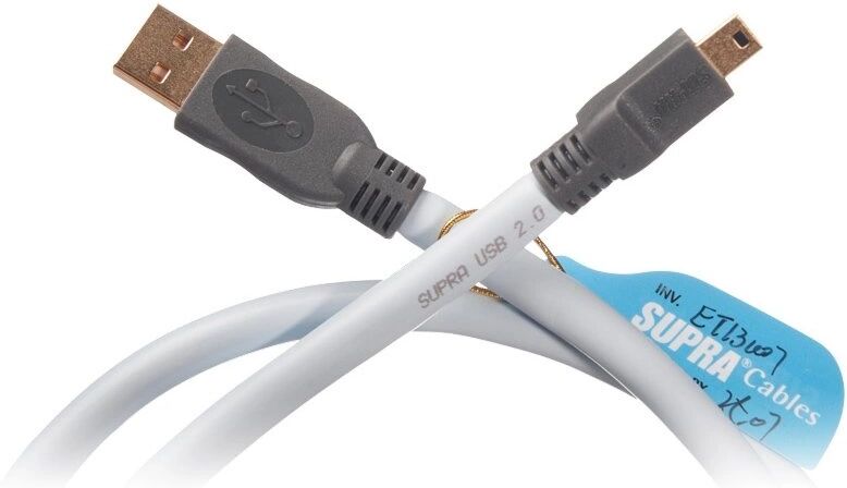 Supra USB Kabel 2.0 A-Mini B - 3 meter