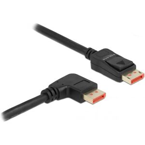 Delock Displayport Kabel 1.4 (4k/8k) - Høyrevinklet - Svart - 5m