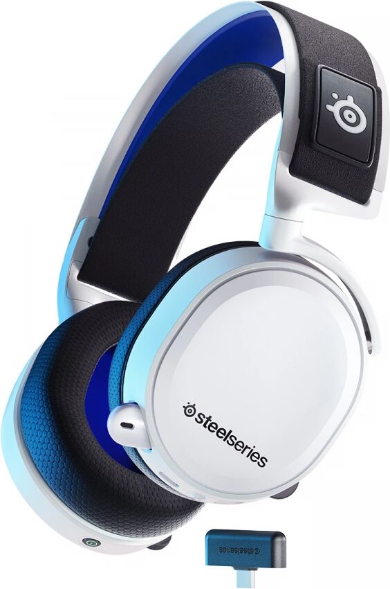 SteelSeries Arctis 7P+ Trådløs Gaming Headset - Hvit/Blå