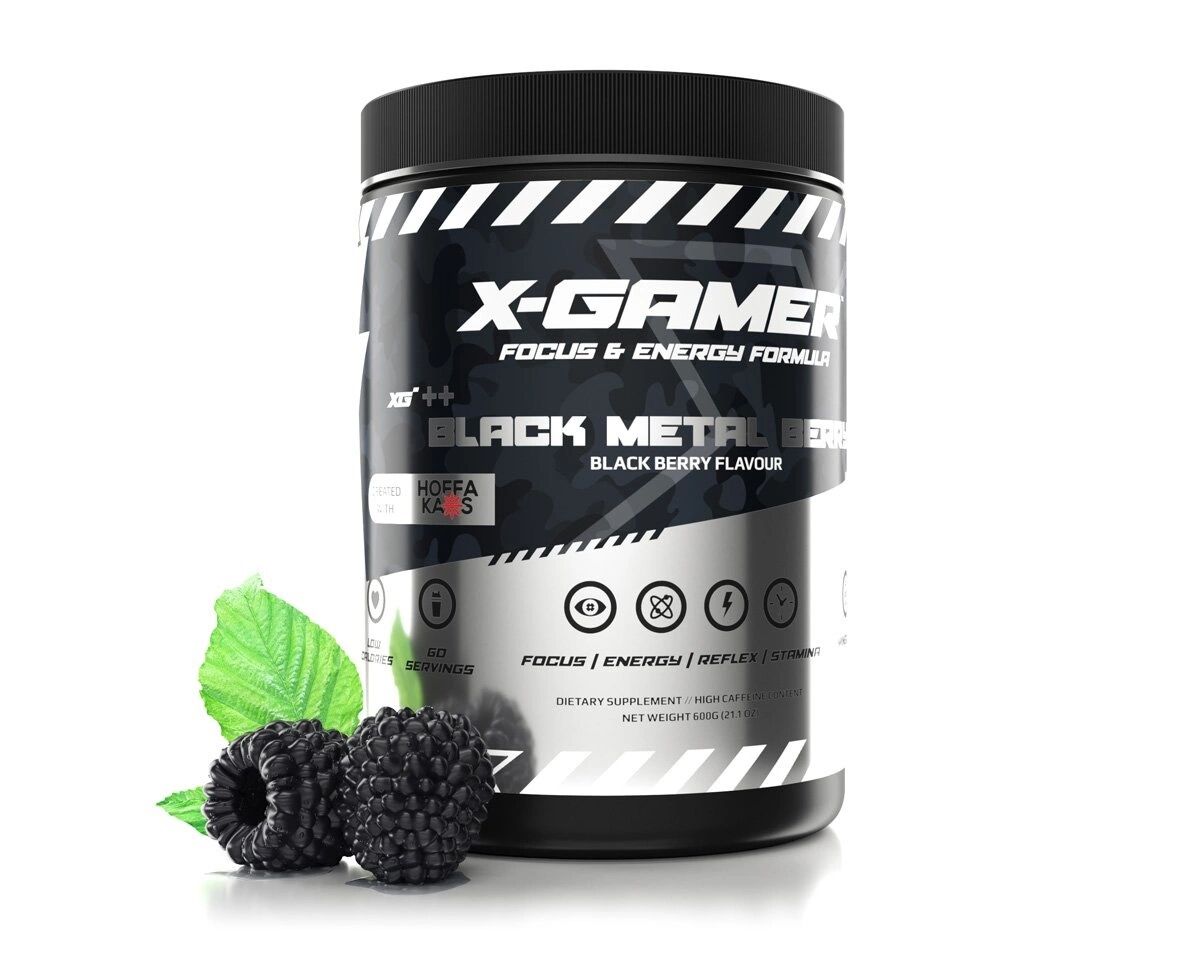 X-Gamer 600g X-Tubz HOFFA Svart Metal Berry - 60 Porsjoner