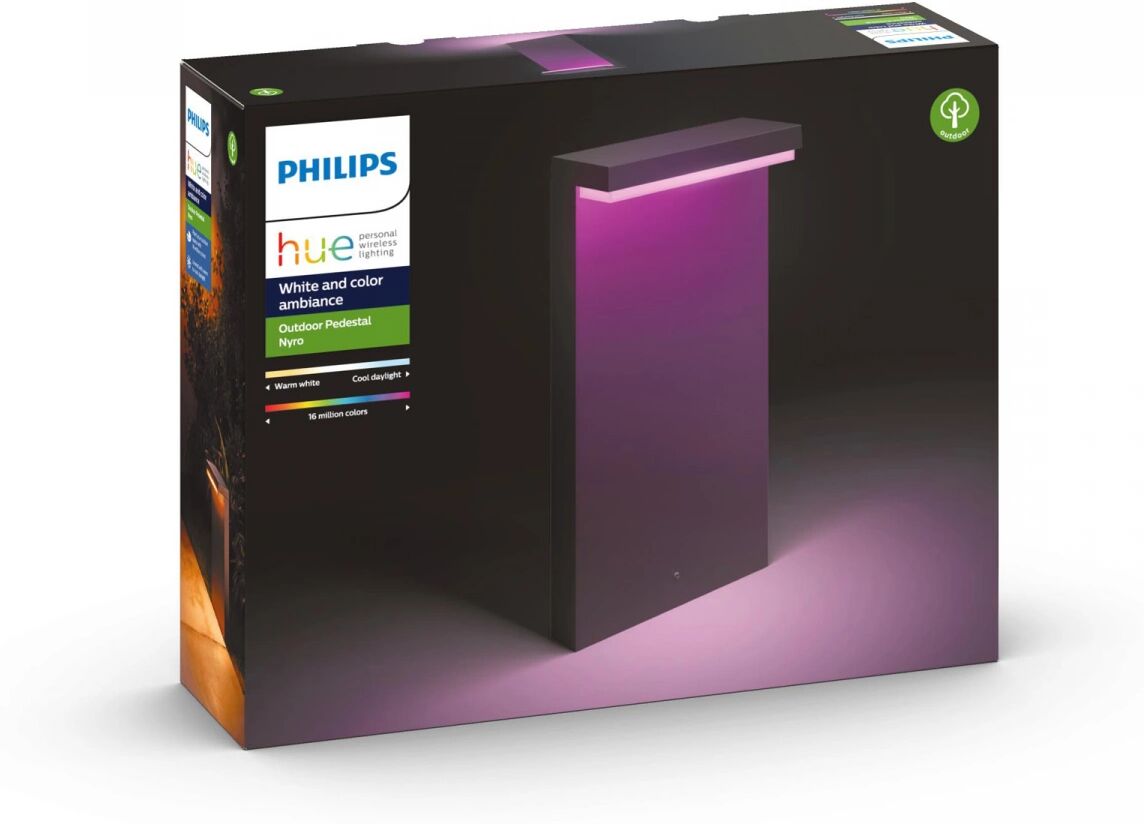 Philips Hue Nyro Utendørs Lampe, White, Ambience & Color - Svart