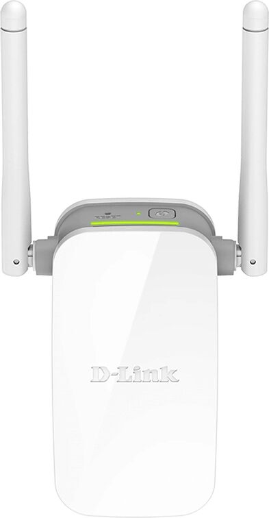 D-Link N300 Wi-Fi Range Extender, 10/100 Ethernet - Hvit