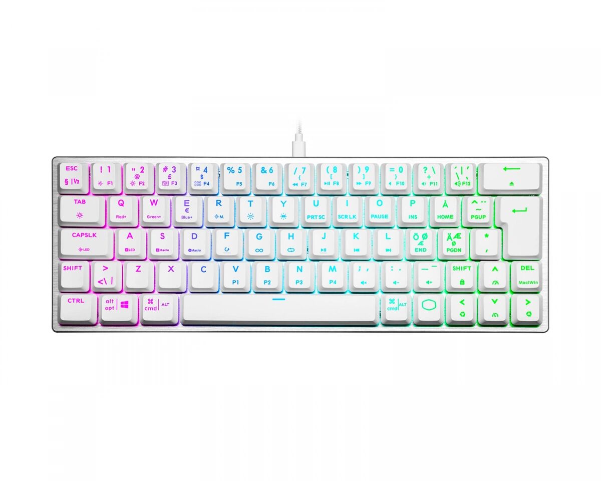 Cooler Master SK620 Low Profile RGB Tastatur [TTC Brown] - Silver White