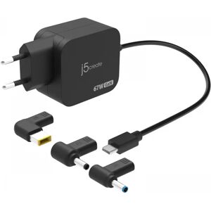 J5create 67w Gan Pd Usb-C, Minilader Med 4,5 Mm Dc - Omformer