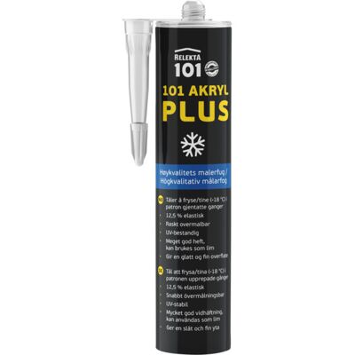 101 Akryl Plus Hvit 310 ml Relekta - 1800380 101 Akryl Plus Hvit 310 ml Relekta - 1800380