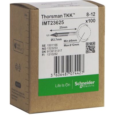 THORSMAN Metallklammer TKK 8-12 skrue 25mm 100stk - 1323253 THORSMAN Metallklammer TKK 8-12 skrue 25mm 100stk - 1323253