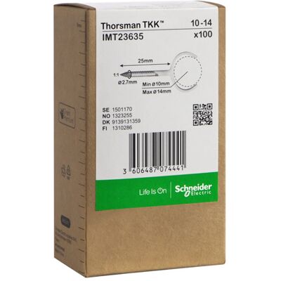 THORSMAN Metallklammer TKK 10-14 skrue 25mm 100stk - 1323255 THORSMAN Metallklammer TKK 10-14 skrue 25mm 100stk - 1323255