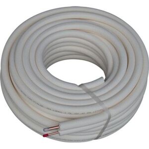 GrøntKlima AS Kobberrør Preisolert 1/4x3/8 parvise rør i kveil 20m Hvit - 4900444 GrøntKlima AS Kobberrør Preisolert 1/4x3/8 parvise rør i kveil 20m Hvit - 4900444