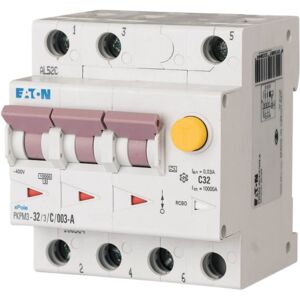 Eaton PKPM3-16/3/B/003-Li/A Jordfeilautomat - 3-pol, 230V, 4-modul bredde Eaton PKPM3-16/3/B/003-Li/A Jordfeilautomat - 3-pol, 230V, 4-modul bredde
