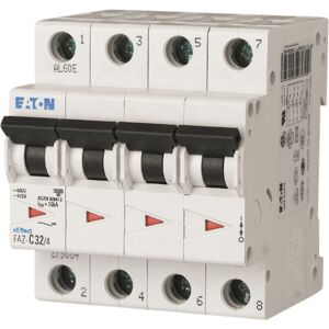 Eaton Modell FAZ-B16/4 Automatsikring - 16A 4-polig B-karakteristikk Eaton Modell FAZ-B16/4 Automatsikring - 16A 4-polig B-karakteristikk
