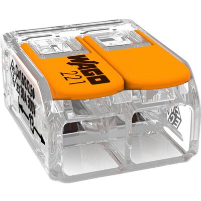 Wago koblingsklemme 221-612 2-leder Transparent - 1221962 Wago koblingsklemme 221-612 2-leder Transparent - 1221962