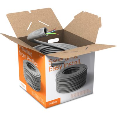 PM FLEX Ferdigtrukket K-rør 16/PN 3G2,5 OneBox 100m - 1226365 PM FLEX Ferdigtrukket K-rør 16/PN 3G2,5 OneBox 100m - 1226365