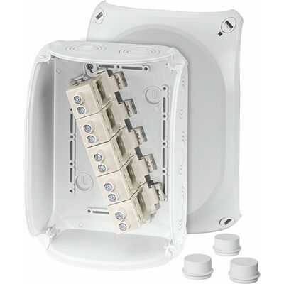 Hensel Klemmenboks - IP66, 16mm², 5-polig, Grå - Innendørs/Utendørs Hensel Klemmenboks - IP66, 16mm², 5-polig, Grå - Innendørs/Utendørs