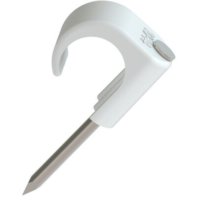 Namron klips 10-14mm hvit SF 30mm stift 100 stk - 1318004 Namron klips 10-14mm hvit SF 30mm stift 100 stk - 1318004