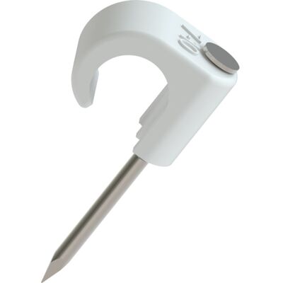 Namron klips 7-10mm hvit SF 25mm stift 100 stk - 1318008 Namron klips 7-10mm hvit SF 25mm stift 100 stk - 1318008