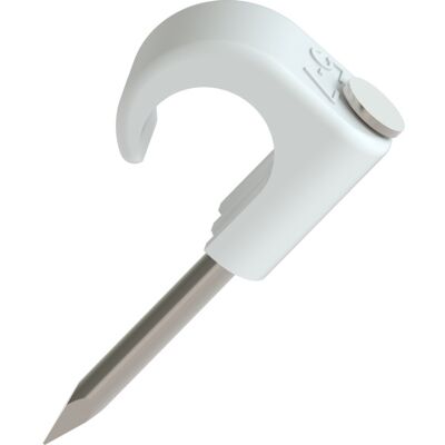 Namron klips 5-7mm hvit SF 20mm stift 100 stk - 1318014 Namron klips 5-7mm hvit SF 20mm stift 100 stk - 1318014