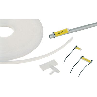 HellermannTyton Skiltholder HCR 9mm, med hull. Rull - 1344936 HellermannTyton Skiltholder HCR 9mm, med hull. Rull - 1344936