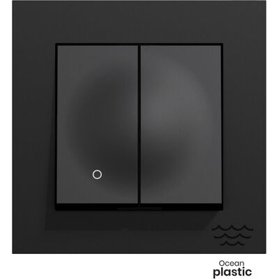 Elko Plus Bryter innfelt 2+1 havplast sort - 1410663 Elko Plus Bryter innfelt 2+1 havplast sort - 1410663