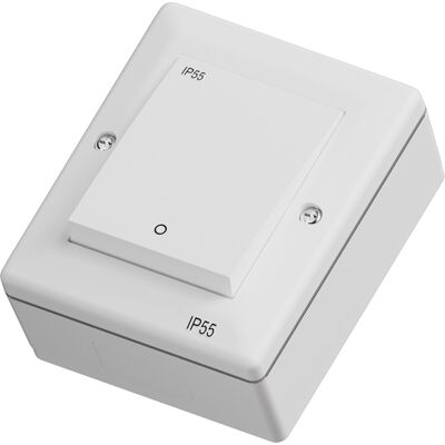 Namron Edge bryter påvegg 2-pol IP55 polarhvit - 1415932 Namron Edge bryter påvegg 2-pol IP55 polarhvit - 1415932