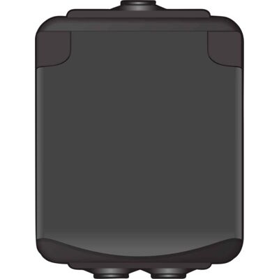 AquaBest Norwesco Stikkontakt enkel påvegg Sort IP44 AquaBest - 1500915 AquaBest Norwesco Stikkontakt enkel påvegg Sort IP44 AquaBest - 1500915
