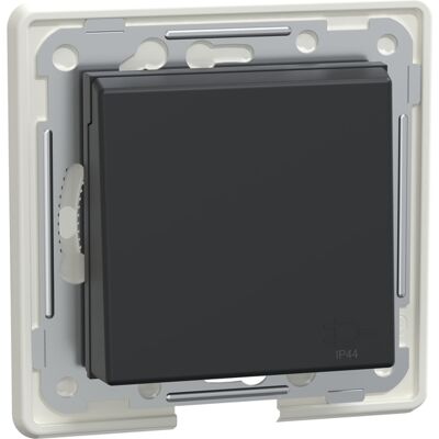 Enkel stikkontakt m/lokk hklm IP44 I RS/Plus Sort Elko - 1502027 Enkel stikkontakt m/lokk hklm IP44 I RS/Plus Sort Elko - 1502027