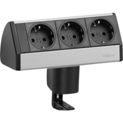 EVOline Dock - 3x stikk. Bordtvinge. Tilførsel under - 1504132 EVOline Dock - 3x stikk. Bordtvinge. Tilførsel under - 1504132