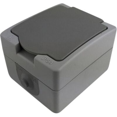 Namron Enkel stikk m/jord klapplokk IP54 - 1504922 Namron Enkel stikk m/jord klapplokk IP54 - 1504922