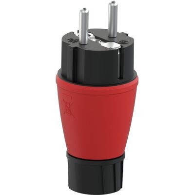 Namron Støpsel jord sort/rød IP54 - 1504941 Namron Støpsel jord sort/rød IP54 - 1504941