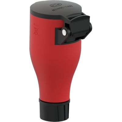 Namron Skjøtekontakt jord sort/rød IP54 - 1504942 Namron Skjøtekontakt jord sort/rød IP54 - 1504942