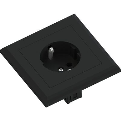 Namron Edge stikkontakt enkel innfelt jord matt sort - 1504971 Namron Edge stikkontakt enkel innfelt jord matt sort - 1504971