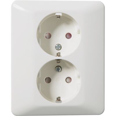 Stikkontakt Dobbel Innfelt jord RS1091 PT Lav PH Elko - 1510702 Stikkontakt Dobbel Innfelt jord RS1091 PT Lav PH Elko - 1510702