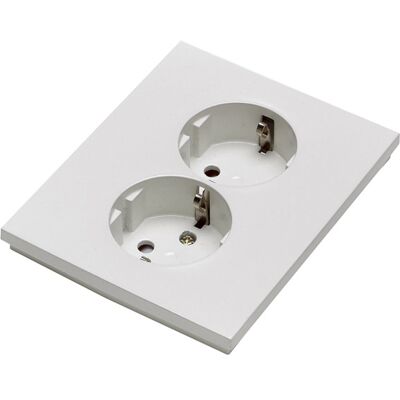Elko Plus Stikkontakt Dobbel Innfelt Jord Polarhvit - 1511536 Elko Plus Stikkontakt Dobbel Innfelt Jord Polarhvit - 1511536