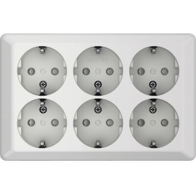 Elko Stikkontakt 6 Veis PÃ¥vegg Jord RS 1086 Polarhvit - 1511854 Elko Stikkontakt 6 Veis PÃ¥vegg Jord RS 1086 Polarhvit - 1511854