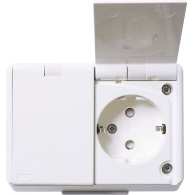 Stikkontakt Dobbel PÃ¥vegg Jord IP44 RS Renhvit Elko - 1530622 Stikkontakt Dobbel PÃ¥vegg Jord IP44 RS Renhvit Elko - 1530622